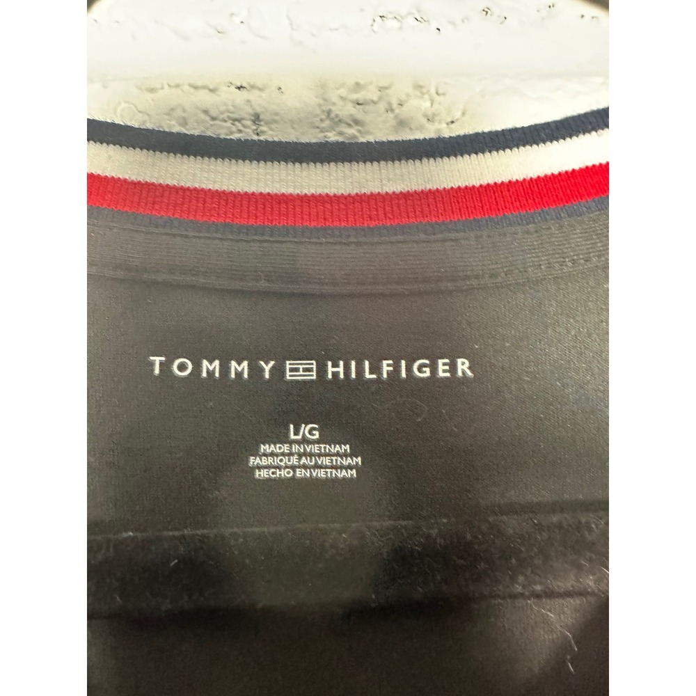 Tommy Hilfiger Black Long Sleeve Dress with Pocket and Striped Collar Size L - Picture 3 of 5
